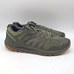 Merrell Nova 2 Trail Running Shoe J035567 Men's 14 Olive Vibram Sole Low Lace Up